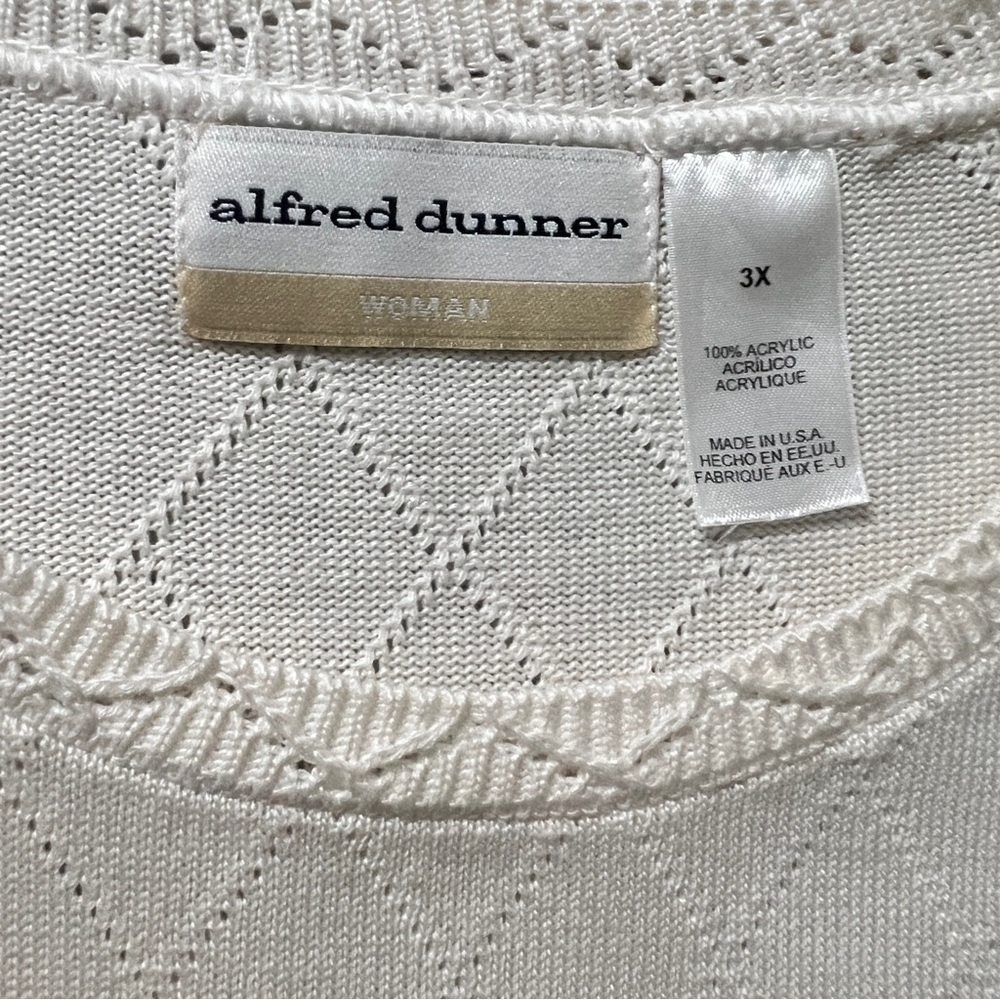 Alfred Dunner Cream Blouse - Picture 5 of 8
